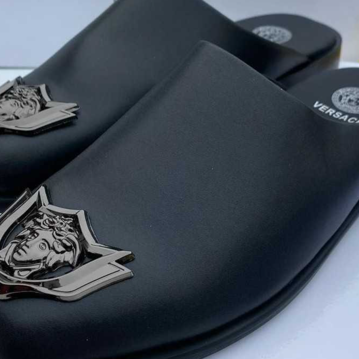 Luxury Leather Half Slipper