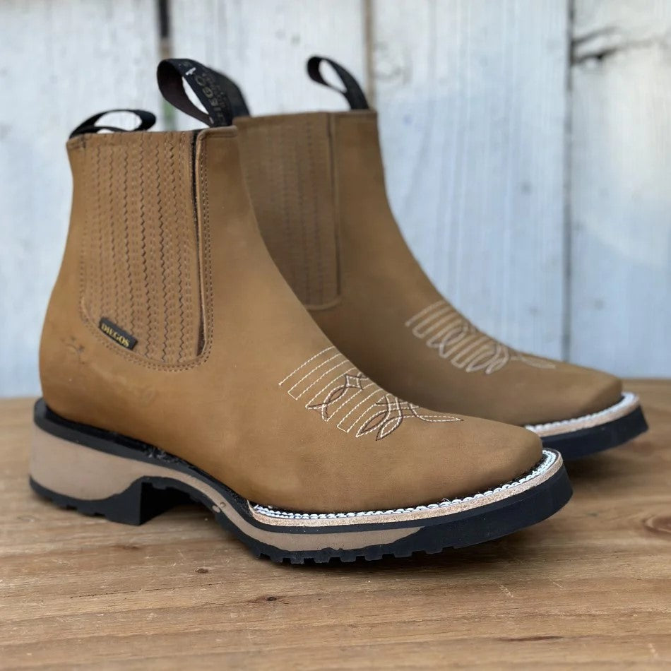 Men's Short Western Square Toe Boots