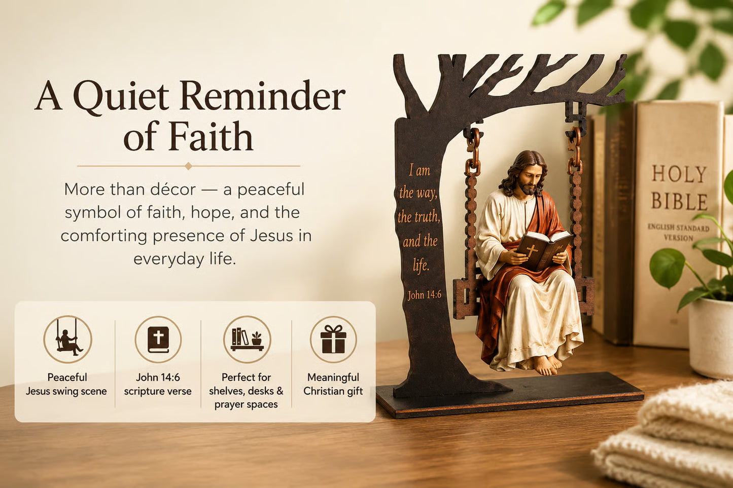 🔥Last Day 50% OFF - ✝️📚Christian Jesus Swing Ornament