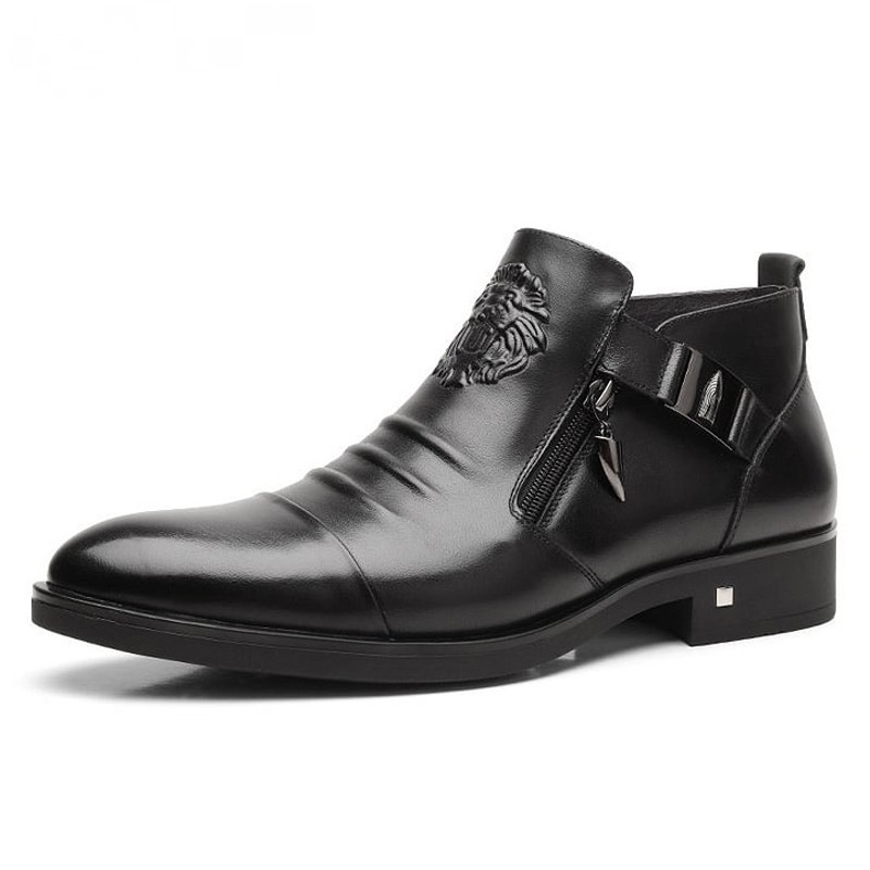 British Pointy Business Casual Leather Boots