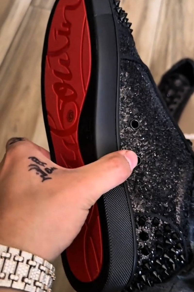Men’s Studded Glitter Sneakers