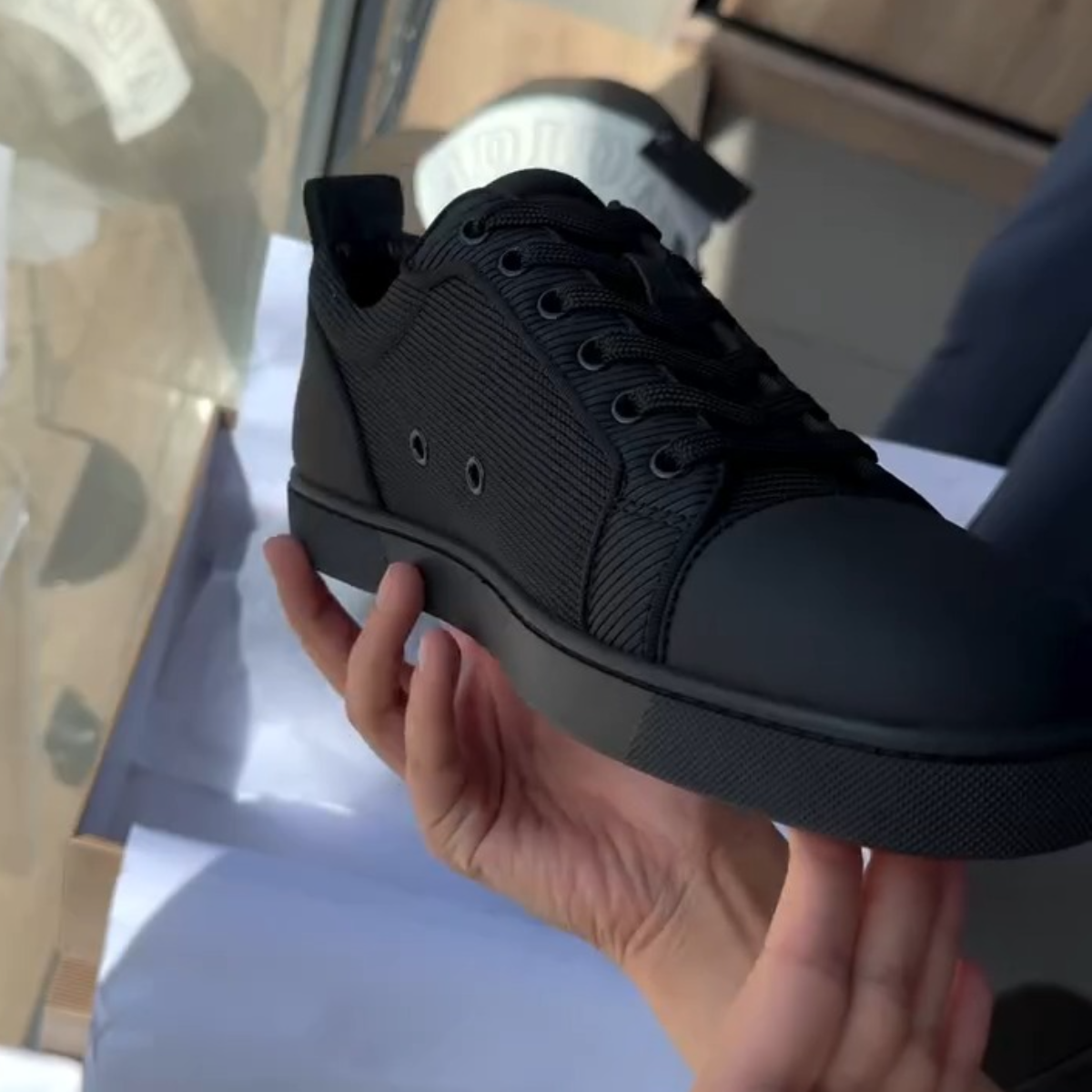 Fashion Red And Black Contrast Casual Shoes