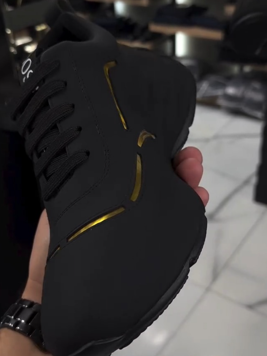 Men's Gold-Embellished Sneaker