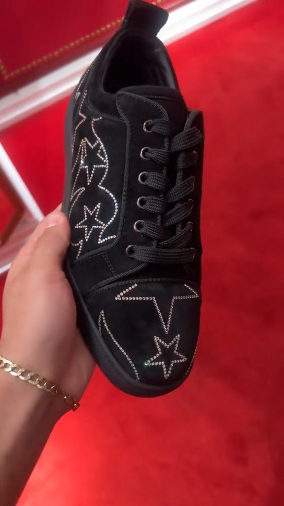 Bold Embellished Court Sneakers