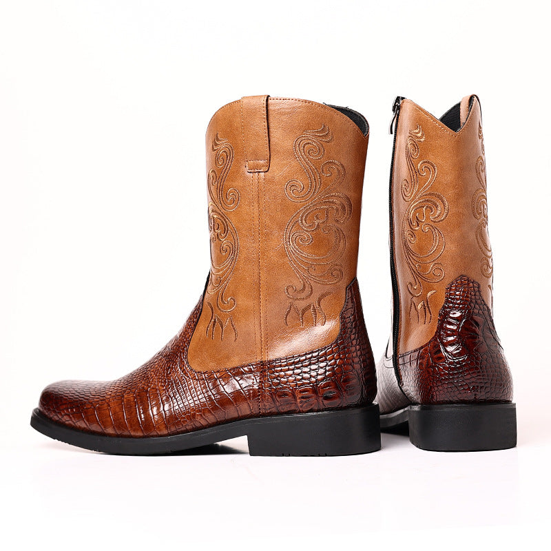 Western Soul Vintage Zipper Boots