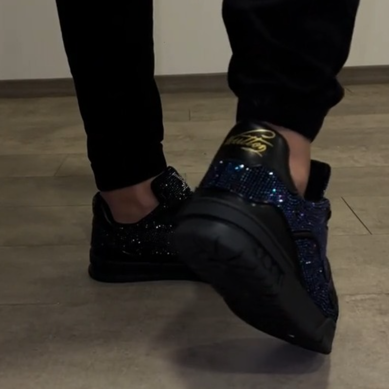 Bold Embellished Court Sneakers – Shine & Edge