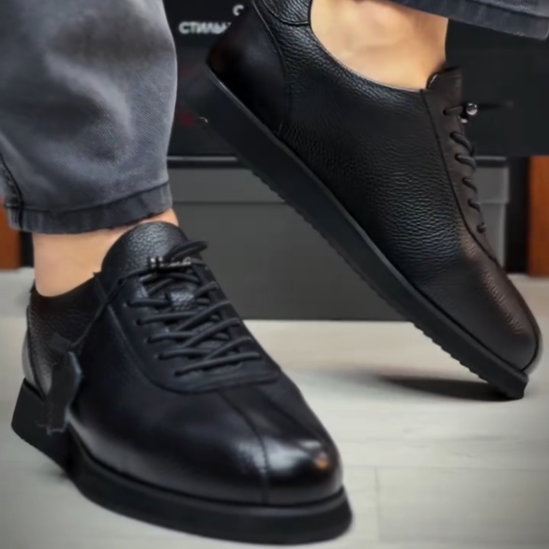 Genuine Leather Casual Black Shoes