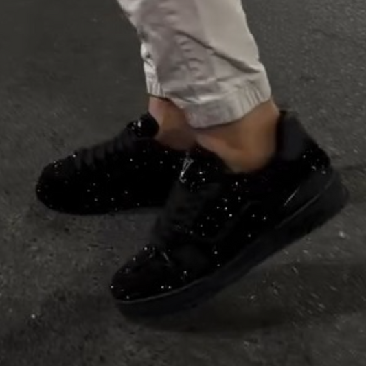 Men's Fashion Black Samurai Flats