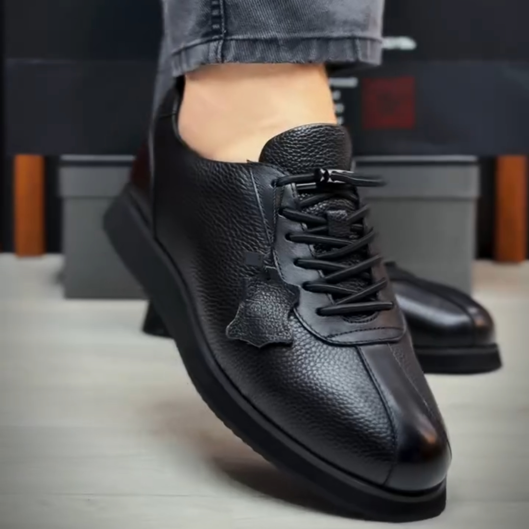 Genuine Leather Casual Black Shoes