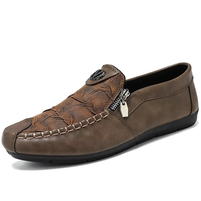 Men's Fashion Casual Leather Shoes With A Zip