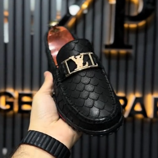 Bold Texture Slip-On Loafers