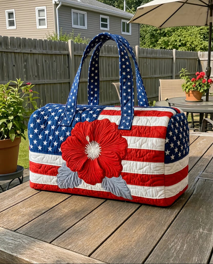 Handmade Quilted USA Tote Bag