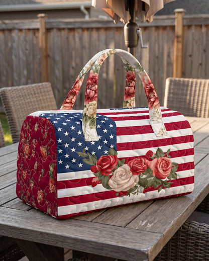 Handmade Quilted USA Tote Bag