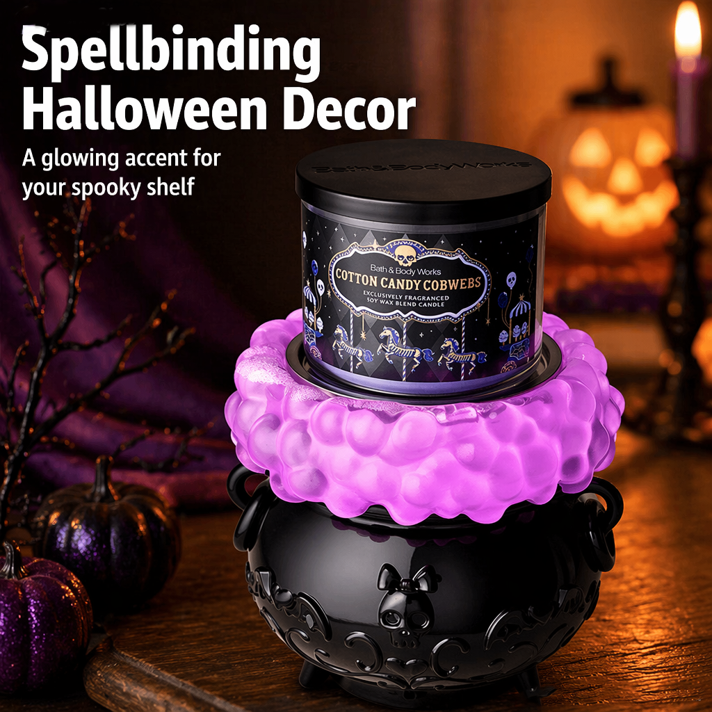 Halloween Light-Up Color-changing Cauldron