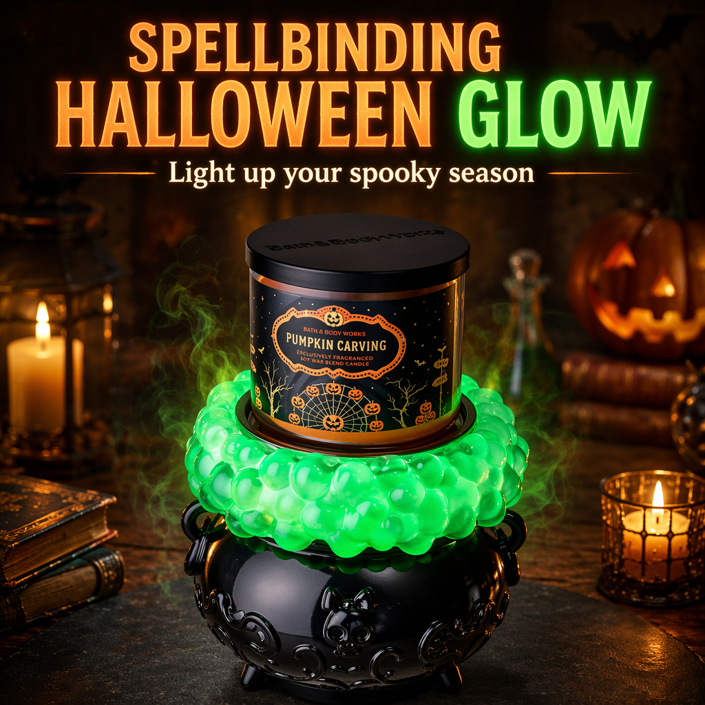 Halloween Light-Up Color-changing Cauldron