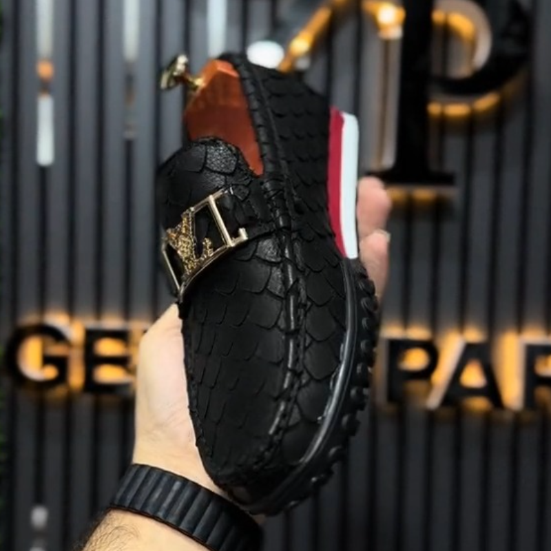 Bold Texture Slip-On Loafers