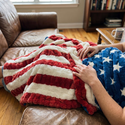 Patriots - Hugs Flag Blanket