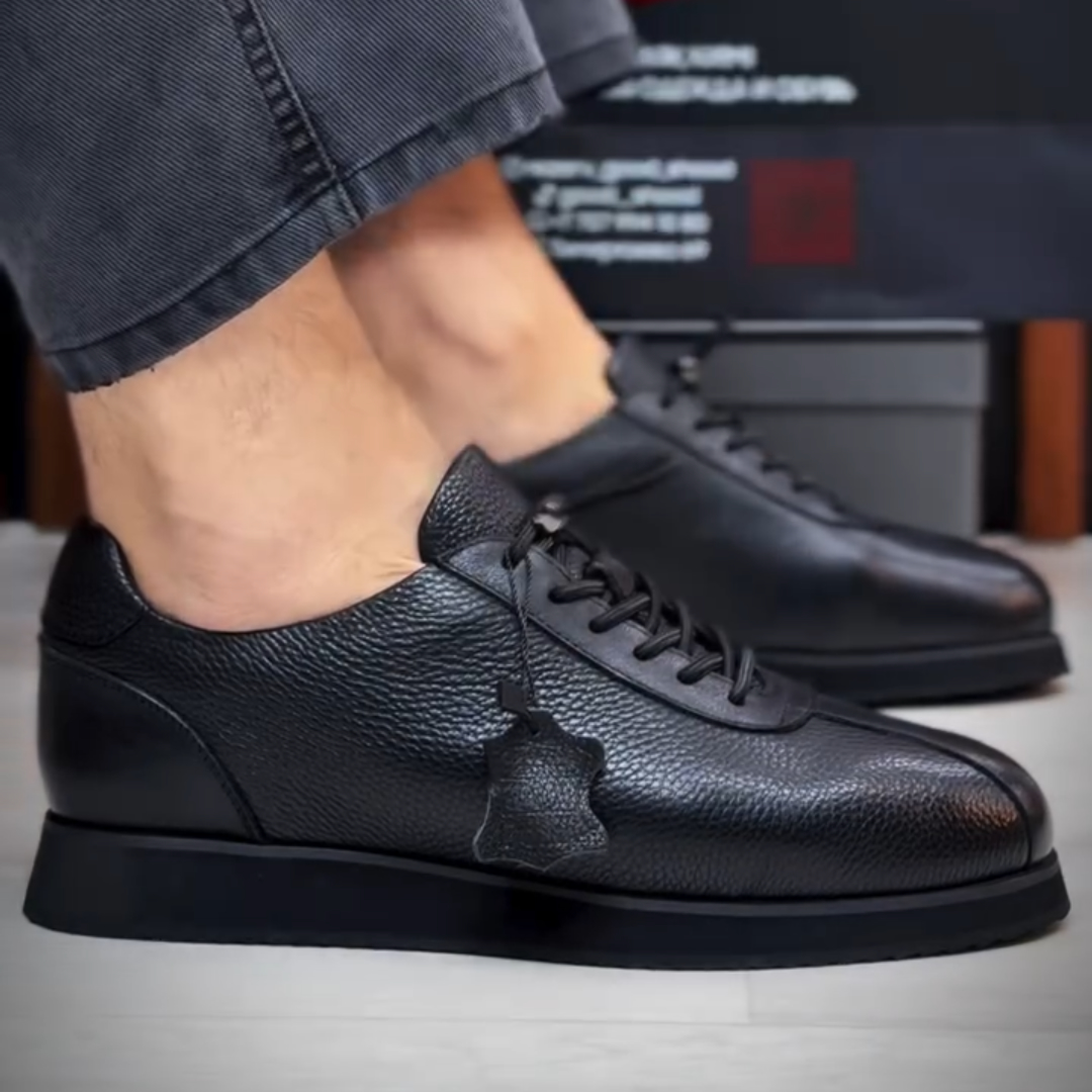 Genuine Leather Casual Black Shoes