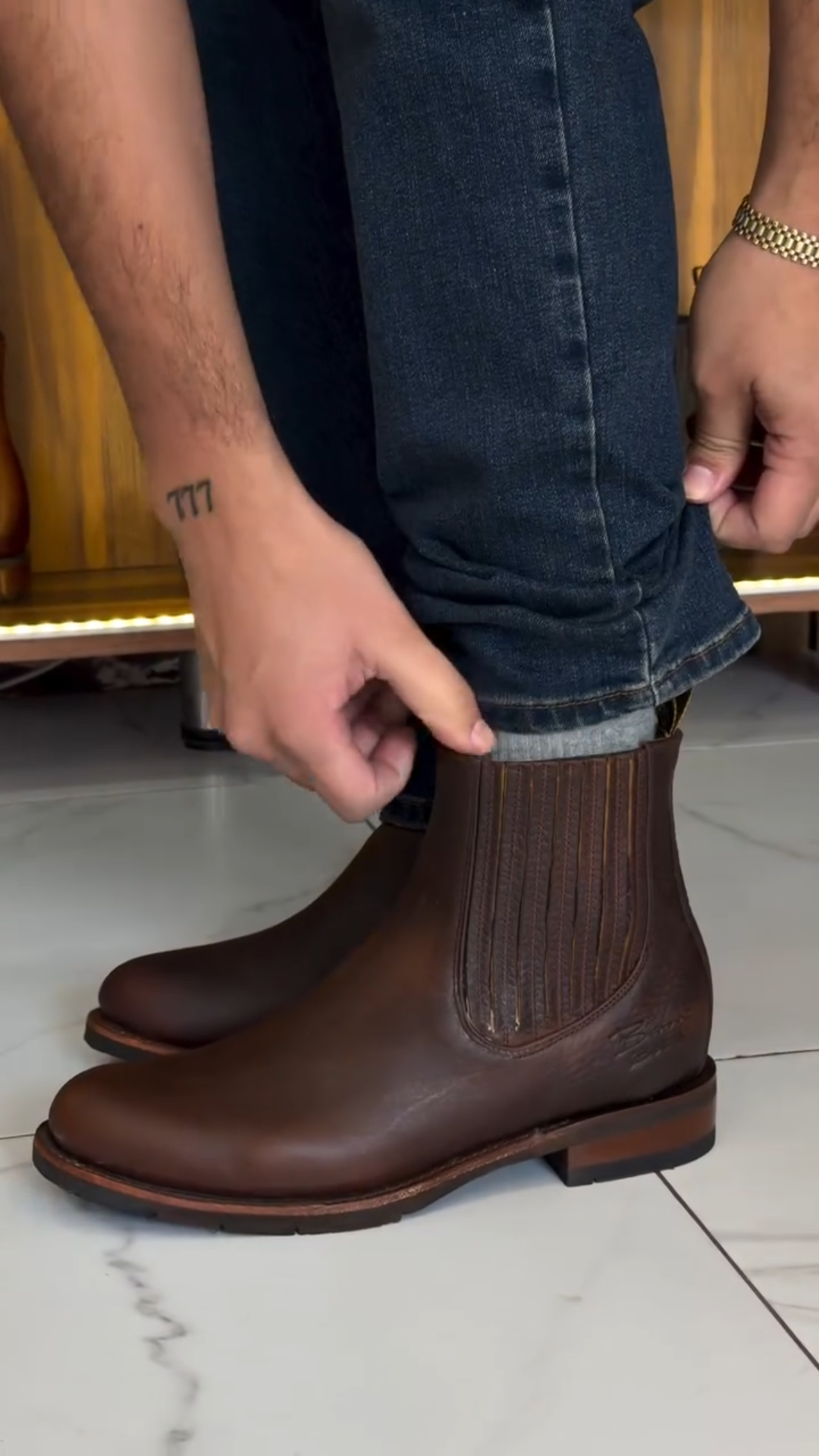 Mens Chelsea Leather Boots