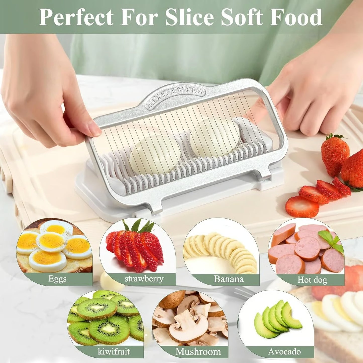 🔥49% OFF🔥Egg Slicer for Hard Boiled Eggs Banana Slicer