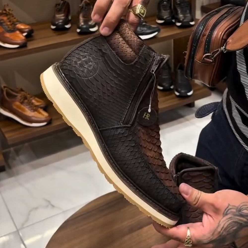 Men's High Quality Texture Mid-Tops Boots