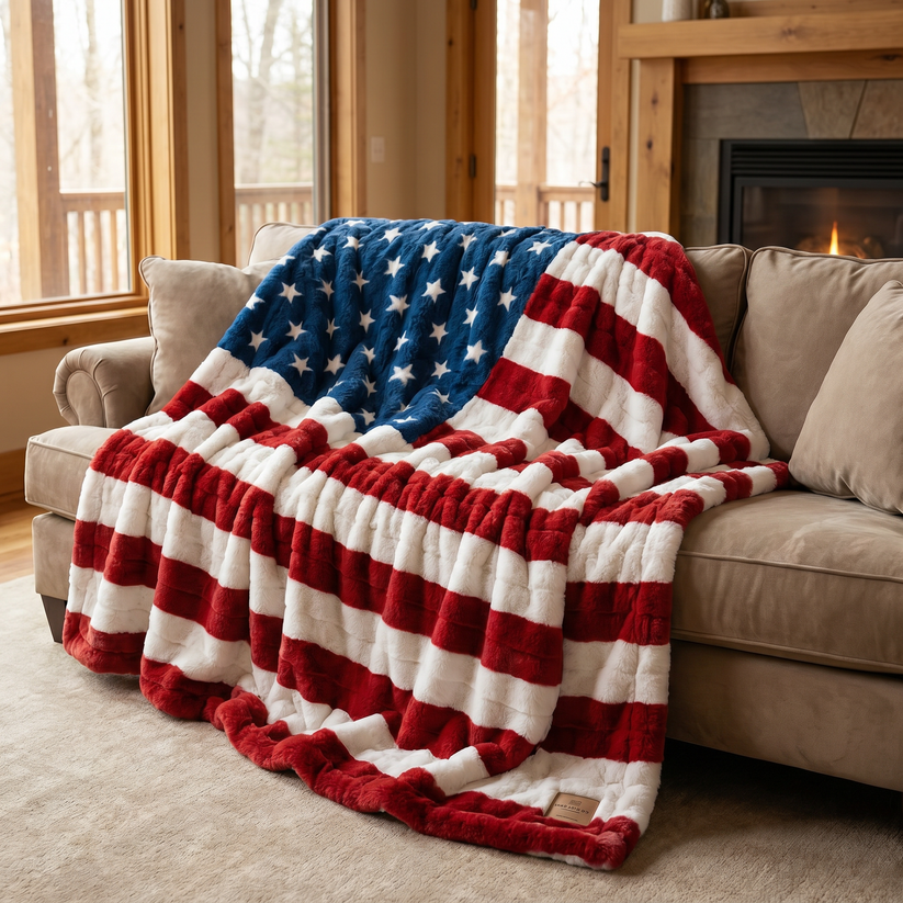 Patriots - Hugs Flag Blanket