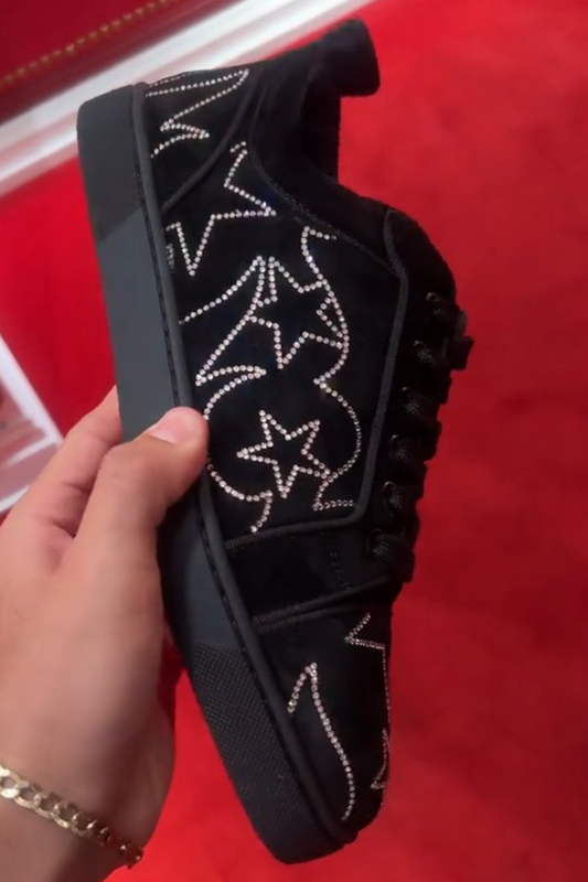 Bold Embellished Court Sneakers