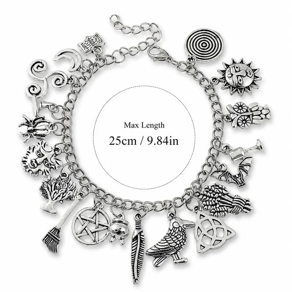 🔥Last Day 49% OFF - 🧙🖤Vintage Witchy Charm Bracelet