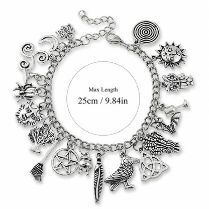 🔥Last Day 49% OFF - 🧙🖤Vintage Witchy Charm Bracelet