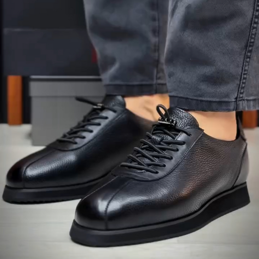 Genuine Leather Casual Black Shoes