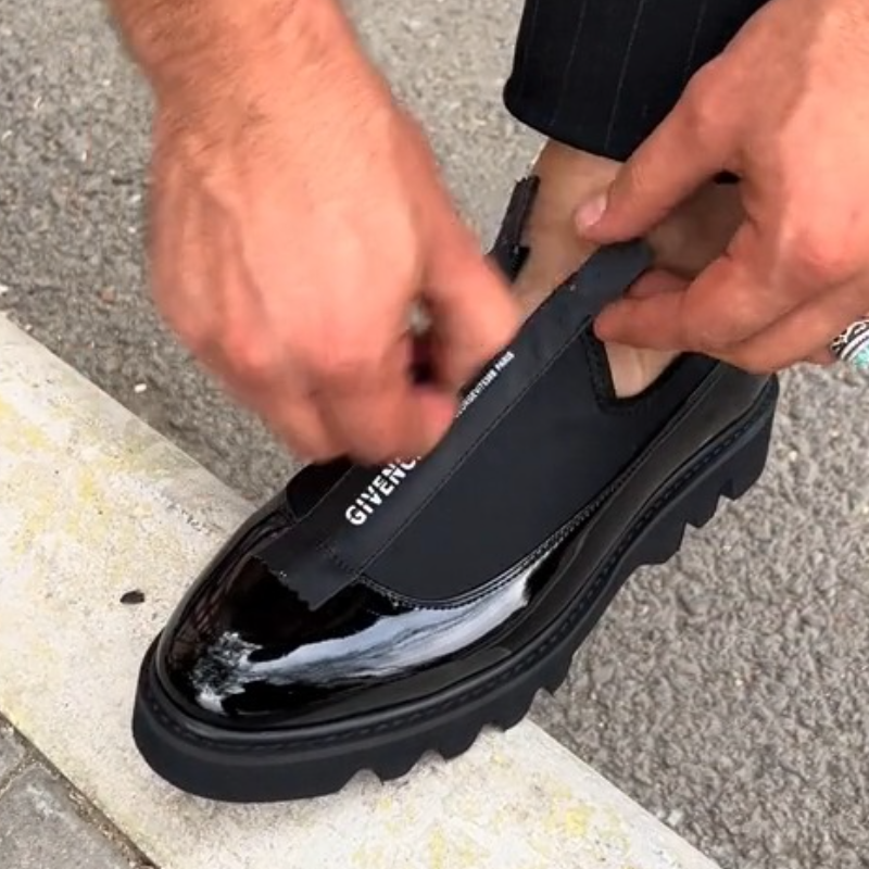 Men's Leather Zipper Shoes