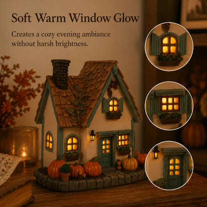 🎃🏡Vintage Light-Up Pumpkins Cottage