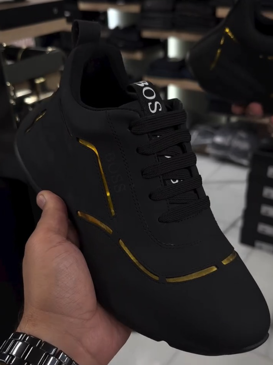 Men's Gold-Embellished Sneaker
