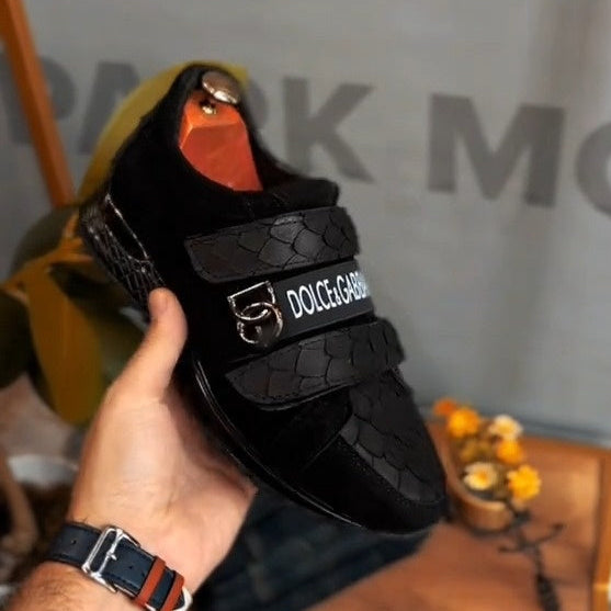 Men’s Croc-Embossed Gloss Shoes