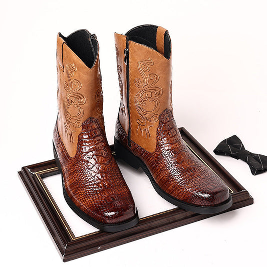 Western Soul Vintage Zipper Boots