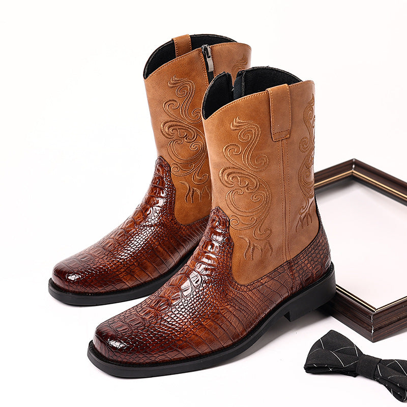 Western Soul Vintage Zipper Boots