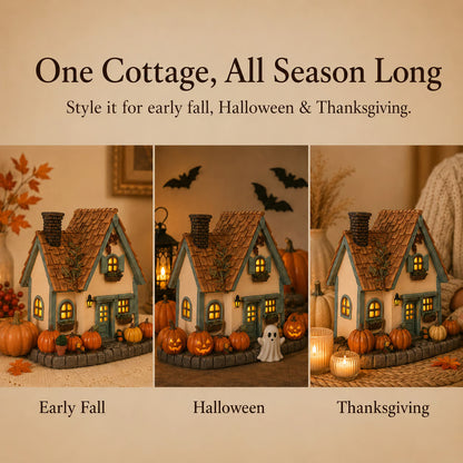 🎃🏡Vintage Light-Up Pumpkins Cottage