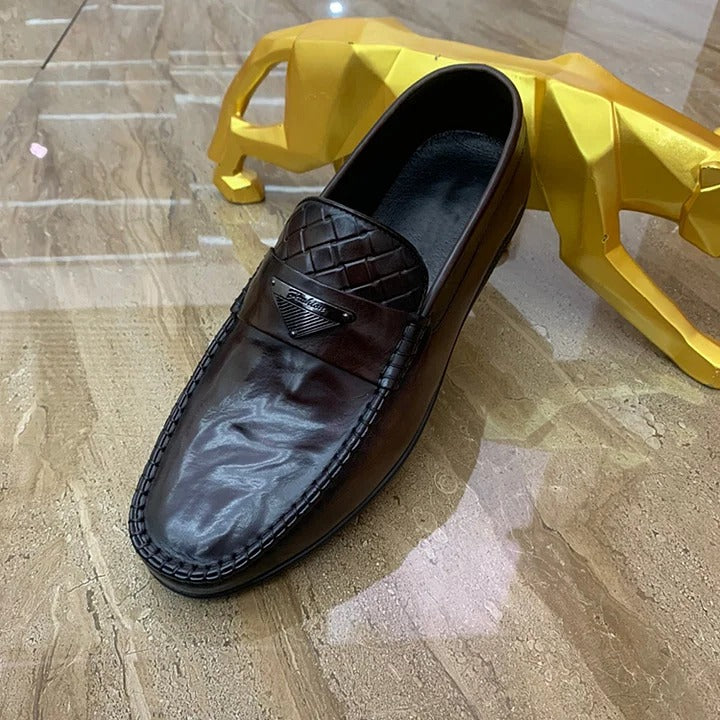 British Style Soft Leather Casual Penny Loafers