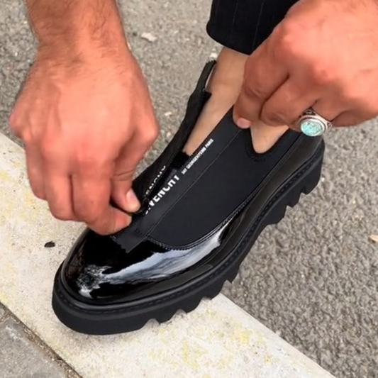 Men's Leather Zipper Shoes