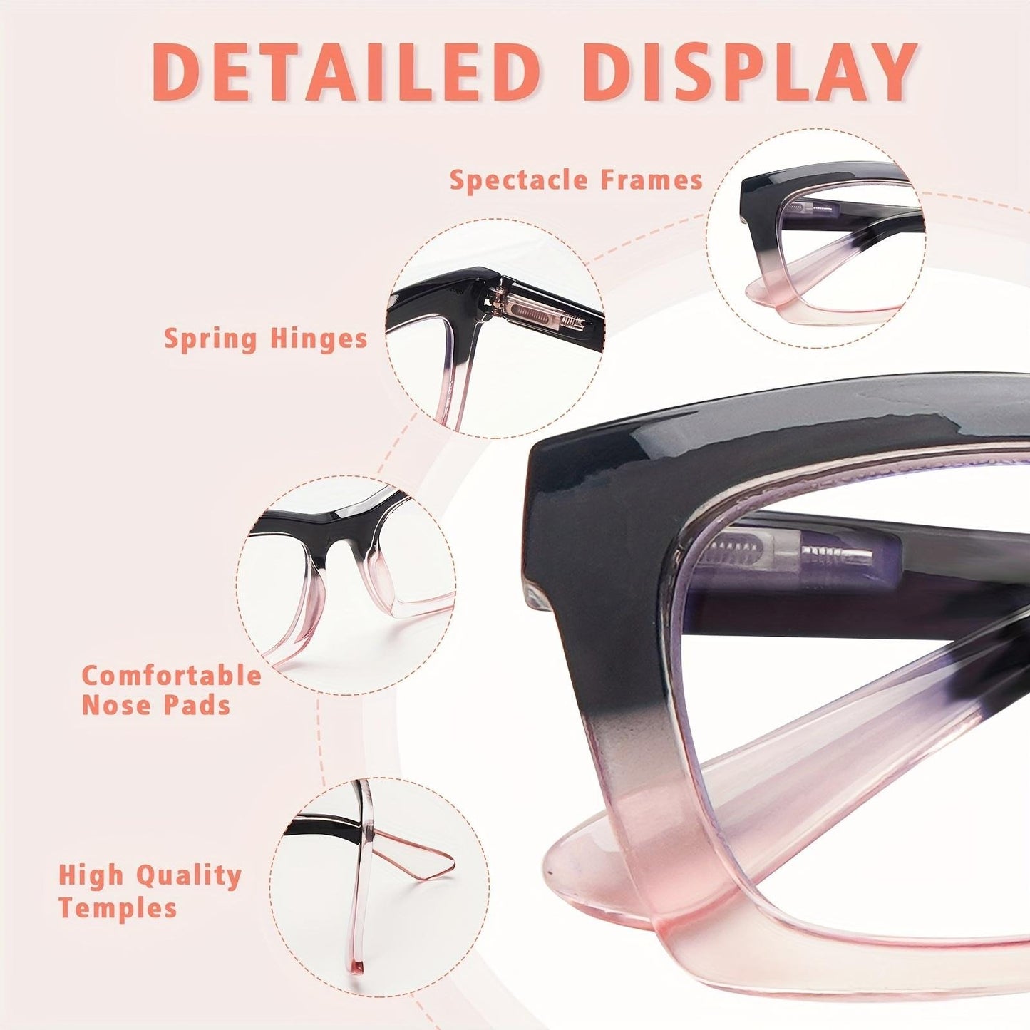 👓Anti Blue Light Glasses Set 4 Pairs Oprah Style Unisex Reading Glasses