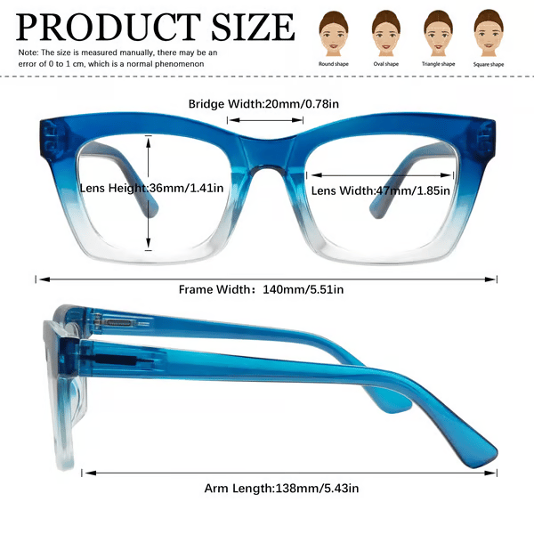 👓Anti Blue Light Glasses Set 4 Pairs Oprah Style Unisex Reading Glasses