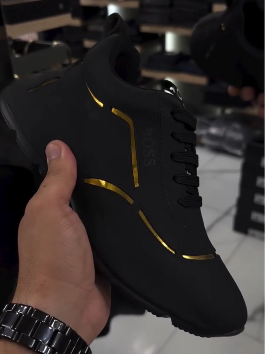 Men's Gold-Embellished Sneaker