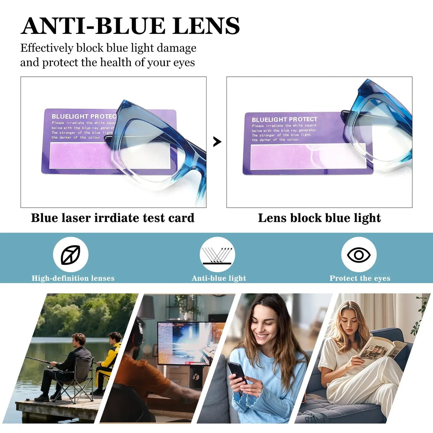👓Anti Blue Light Glasses Set 4 Pairs Oprah Style Unisex Reading Glasses