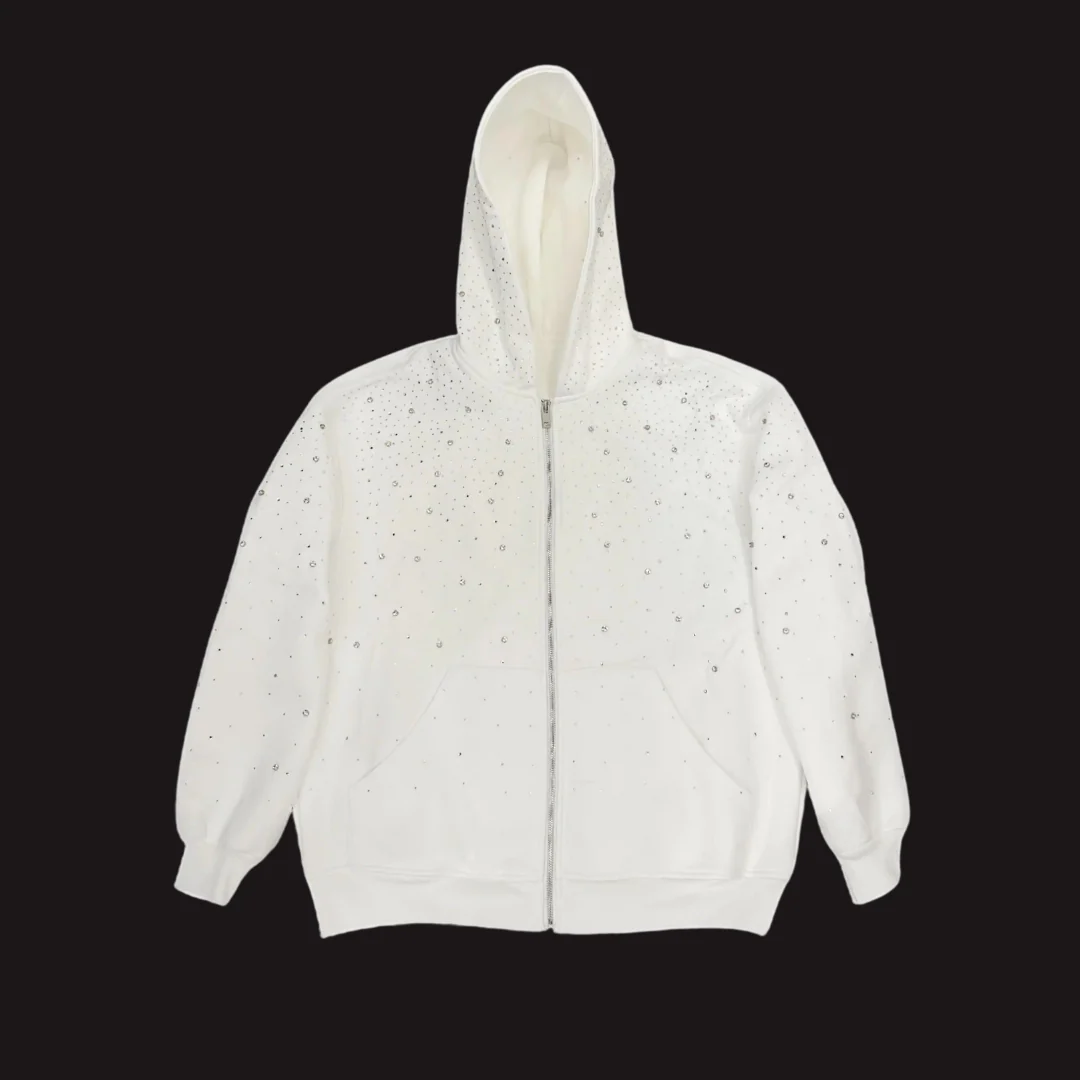 Men's Rhinestone Galaxy Zip Up